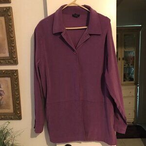 Courtenay stretch, light jacket or shirt, lavender, size 20 W.